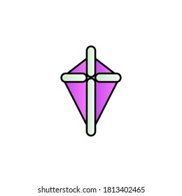 Mardi gras, kite color gradient vector icon