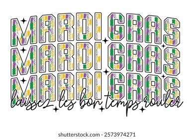 Mardi Gras Laissez EPS Sublimation Design