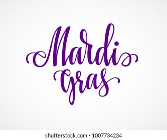 Mardi Gras lettering. Eps8. RGB Global colors