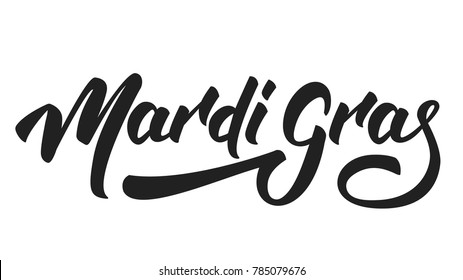 Mardi Gras. Lettering Mardi Gras for Fat Tuesday Holiday