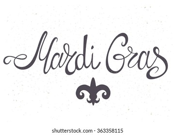 Mardi Gras Lettering. Vector

