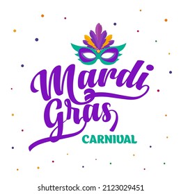 Mardi Gras logo design template.