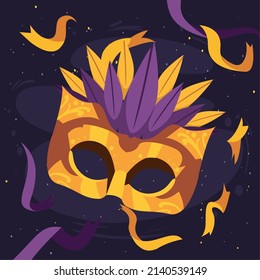 mardi gras mask cartel on space