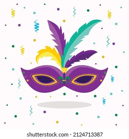 ilustración de diseño de máscara de mardi gras