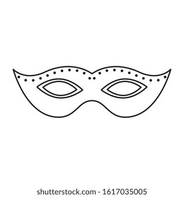 Mardi gras mask design, Party carnival decoration celebration festival holiday fun new orleans and traditional theme Vector illustration