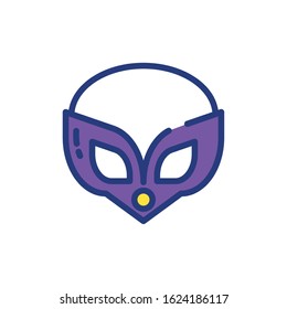 Mardi gras mask design, Party carnival decoration celebration festival holiday fun new orleans and traditional theme Vector illustration