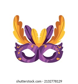mardi gras mask with feathers