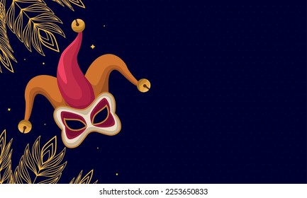 mardi gras mask and hat icon