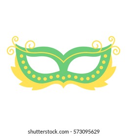 Mardi gras mask. Icon colorful props for festival or party