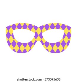 Mardi gras mask. Icon colorful props for festival or party