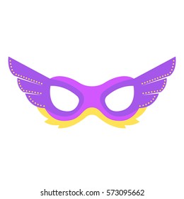 Mardi gras mask. Icon colorful props for carnival or theater.