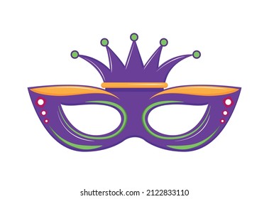 mardi gras mask icon flat