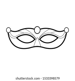 Mardi Gras Mask Icon Over White Stock Vector (Royalty Free) 1533398579