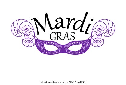 Mardi gras mask isolated