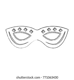 mardi gras mask with jewelry decoration festive