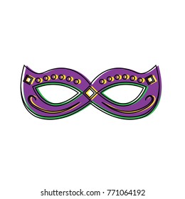 mardi gras mask with jewelry decoration festive