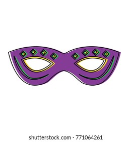 mardi gras mask with jewelry decoration festive