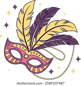 Mardi Gras Mask Vector Arts and Illustration