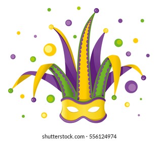 Mardi gras mask. Vector carnival mask. Mardi gras, carnival vector illustration.