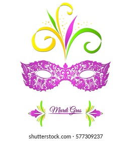 Mardi Gras mask. Vector illustration