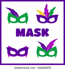 Mardi gras mask, vector mardi gras masks vector