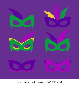 Mardi gras mask, vector mardi gras masks vector