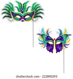 mardi gras masks illustrations 2