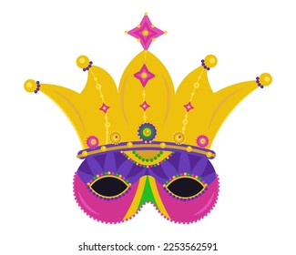 Mardi Gras Masquerade Mask Hat.