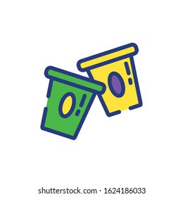 Mardi gras mugs design, Party carnival decoration celebration festival holiday fun new orleans and traditional theme Vector illustration