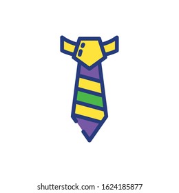 Mardi gras necklace design, Party carnival decoration celebration festival holiday fun new orleans and traditional theme Vector illustration
