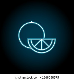 Mardi gras, orange blue neon icon. Simple thin line, outline vector of mardi gras icons for ui and ux, website or mobile application