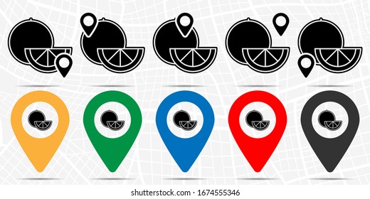 Mardi gras, orange icon in location set. Simple glyph, flat illustration element of mardi gras theme icons
