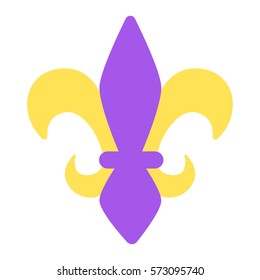 Mardi Gras ornament fleur