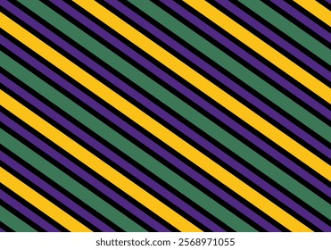 Mardi gras party background vector illustration. Seamless pattern with Mardi Gras colors. Yellow, violet, green colors