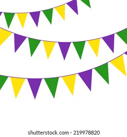 Mardi Gras party bunting