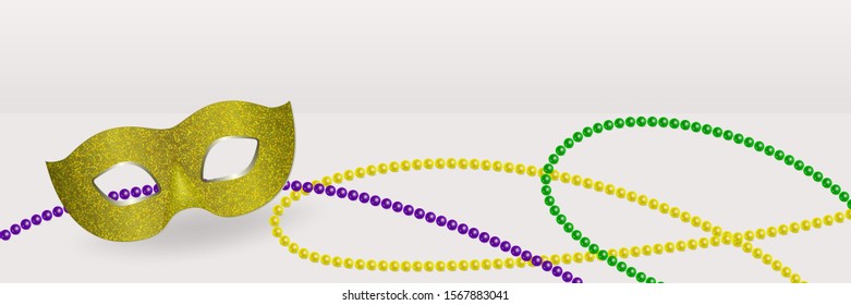 Mardi Gras Party. Carnival mask with shiny glitter texture. Venetian carnival mardi gras party.  Vector Design with carnival symbol 