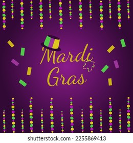 Mardi gras party design. Celebration greeting card