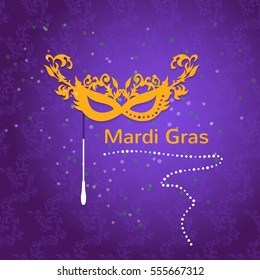 Mardi Gras Party Mask Poster.