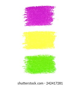 Mardi Gras pastel crayon spots