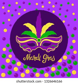 Mardi Gras poster, vector illustration