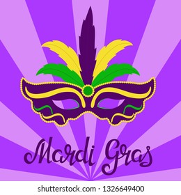 Mardi Gras poster, vector illustration