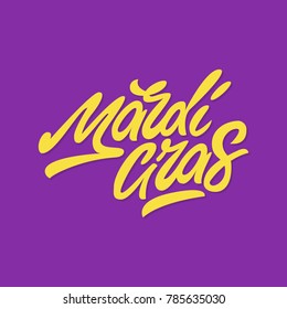 Mardi Gras. Premium handmade vector lettering and calligraphy phrase for invitation, greeting card, t-shirt, prints, social media, blogs and posters .Vector illustration.