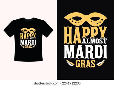 Mardi Gras Printable Vector Illustration Template T-shirt Design