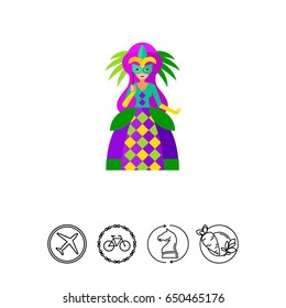Mardi Gras queen icon