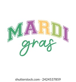 Mardi Gras Retro T Shirt Design