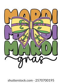 Mardi Gras Retro T-shirt, Mardi Gras Quotes, Carnival T-shirt,  Cut Files for Cricut, Silhouette