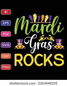 MARDI GRAS ROCKS T SHIRT