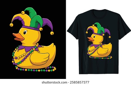 Mardi Gras Rubber Duck T-Shirt Design