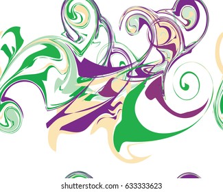 Mardi Gras seamless line marble pattern, Vector illustration. Ideal for wallpaper, patterns, web page background, textiles, holiday greeting cards.