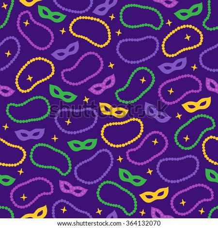 Mardi Gras Seamless Pattern With Carnival Masks Beads And Sparkles Perfect For Wallpaper Mardi Gras Seamless Pattern With Carnival Masks Beads And Sparkles Perfect For Wallpaper